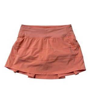 Lululemon Pace Rival Mid Rise Skirt Orange Size 2